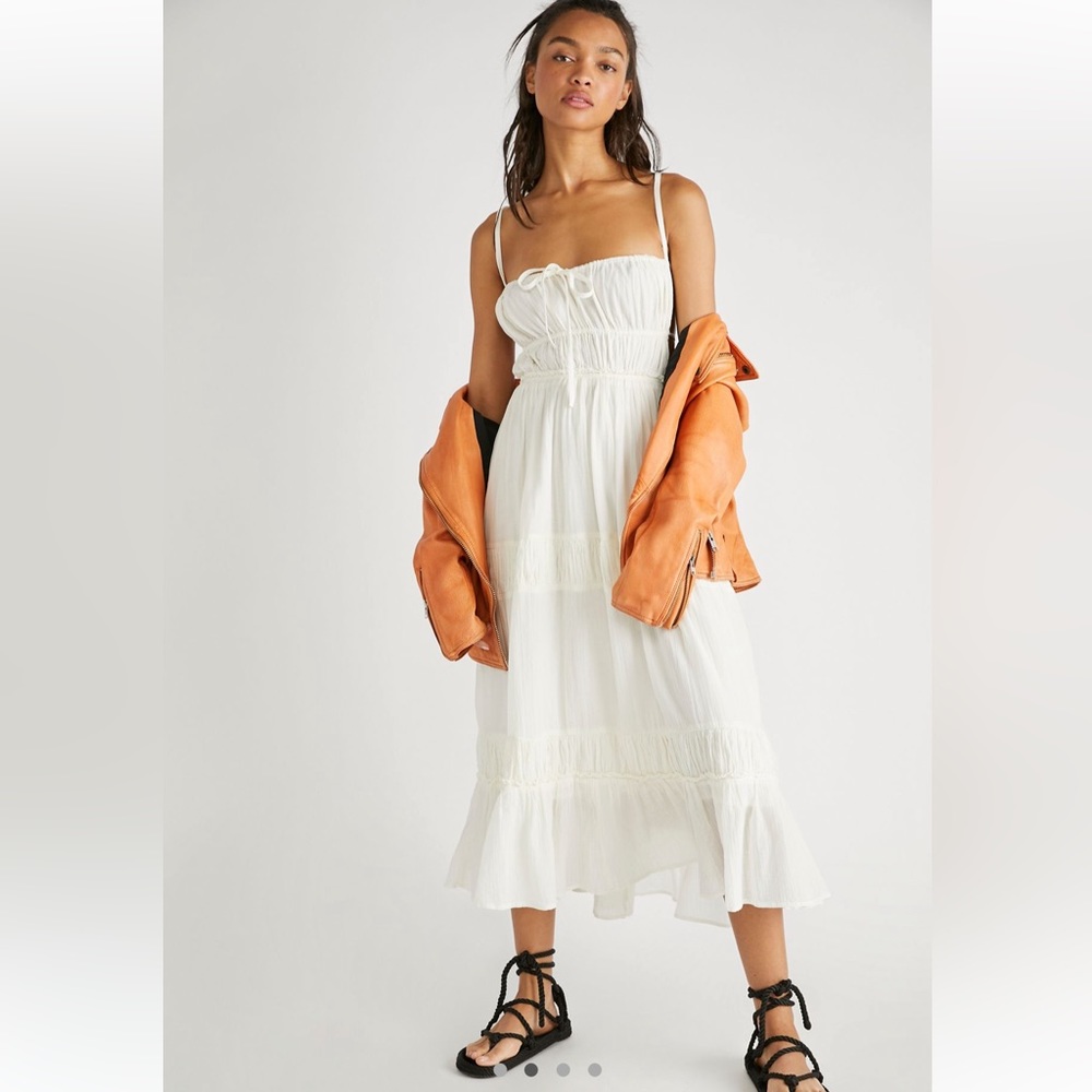 NWT Free People Taking Sides maxi ivory - Picture 1 of 7